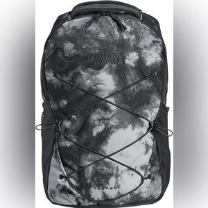 The North Face Black and Gray Tie-Dye Backpack
